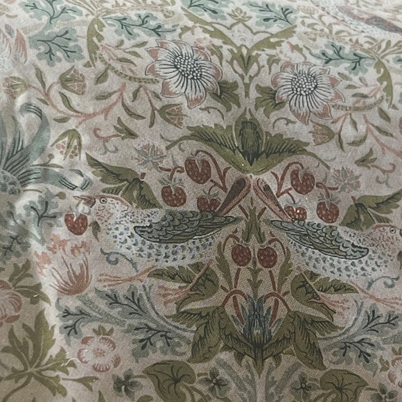 WILLIAM MORRIS England Strawberry Thief Summer King Duvet Cover Set Shams NEW - Picture 4 of 11